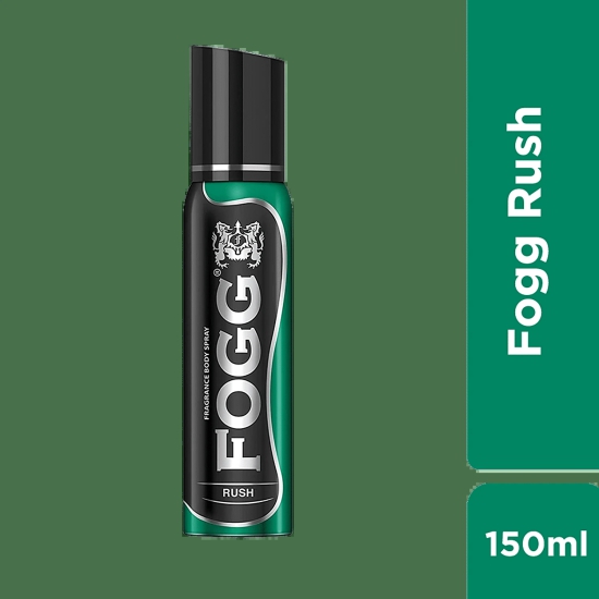 Fogg Rush, No Gas Perfume Body Spray For Men, Long Lasting Deodorant, 150 Ml