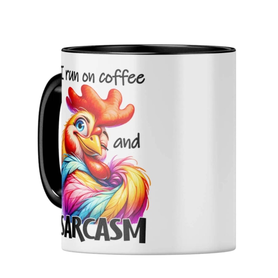 Run of Coffee and Sarcasm Coffee Mug-Dark Green