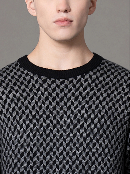 RedTape Round Neck Pattern Sweater for Men | Ultimate Comfort