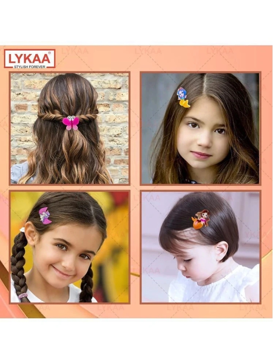 Lykaa Korean Baby Girls Hair Clips Unicorn Tic Tac Hair Pins Kids Hair Accessories - Pack of 5 - Multi