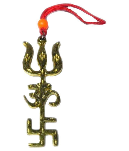 NATURAL HANDICRAFTS - Brass Om & Swastik (Pack of 1)