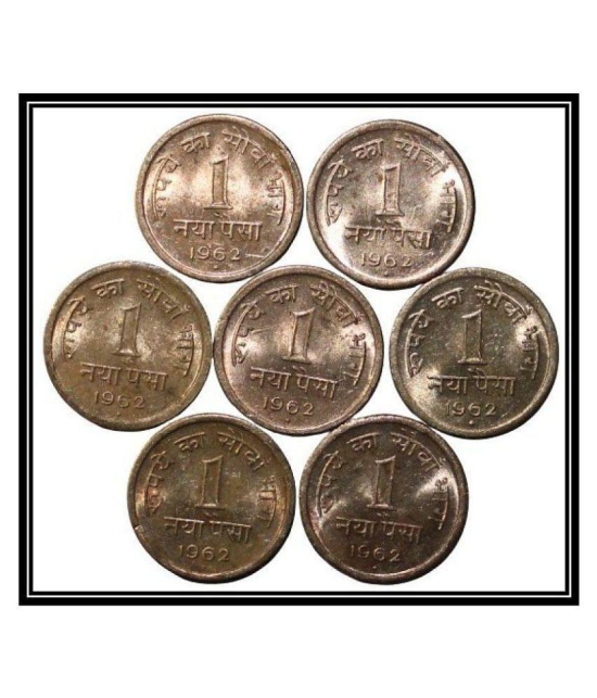 1  New  Paisa  ( 1962 )   India  Pack  of  7  Extremely  Rare  Coins