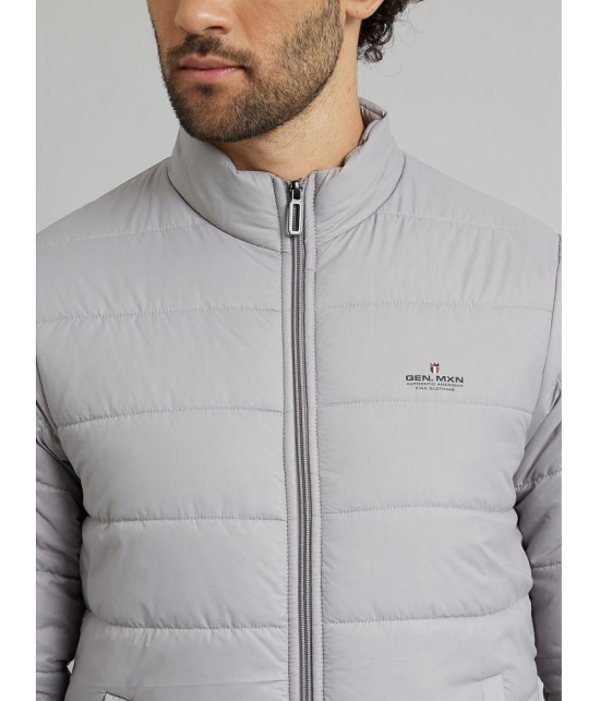 MXN Polyester Mens Quilted & Bomber Jacket - Grey ( Pack of 1 ) - None