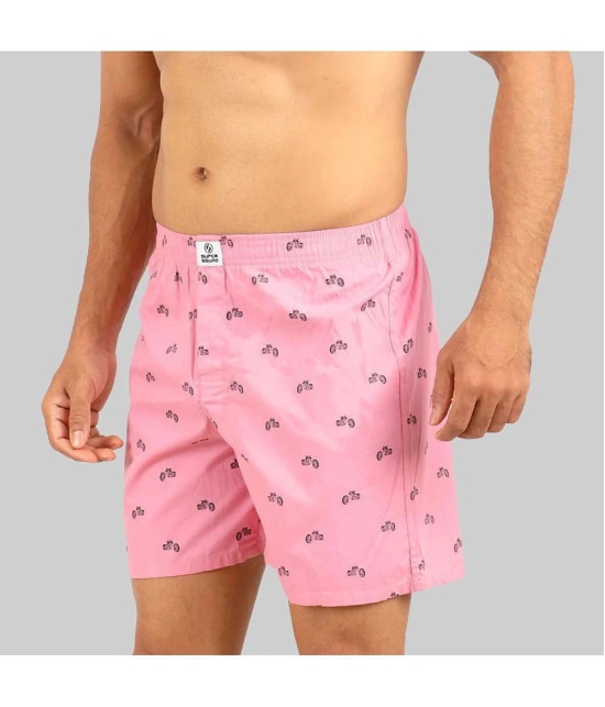 Supersquad Pack of 1 Cotton Mens Boxer- ( Pink ) - None