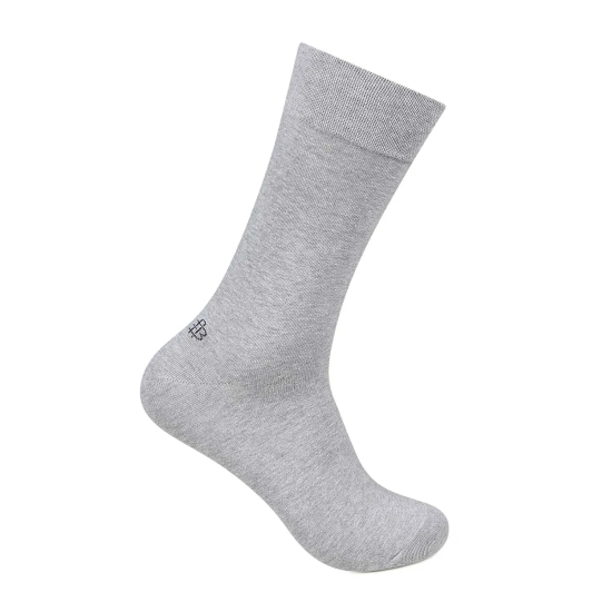 Men Cotton Odour Free Plain Socks Lt.Grey Mill Free Size