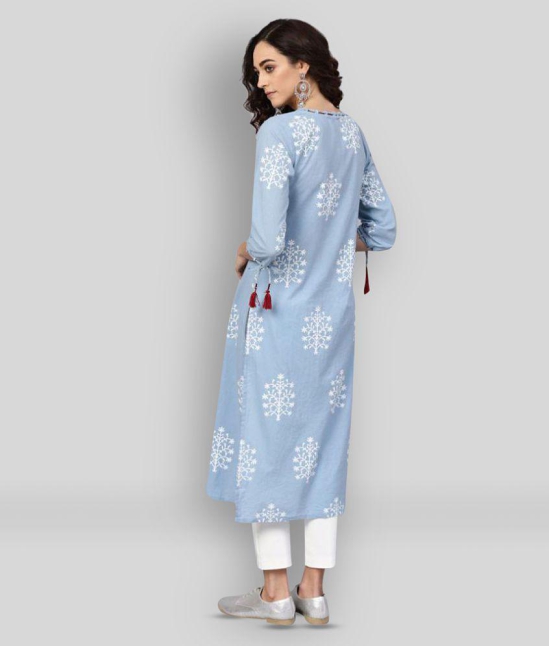 Yash Gallery - Multicolor Cotton Womens Straight Kurti - XL