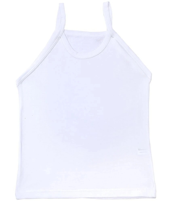 BODYCARE Girls White Vest Dori Neck Sleeveless Pack Of 3 - None