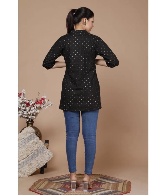 HIGHLIGHT FASHION EXPORT - Black Rayon Womens Straight Kurti ( Pack of 1 ) - None