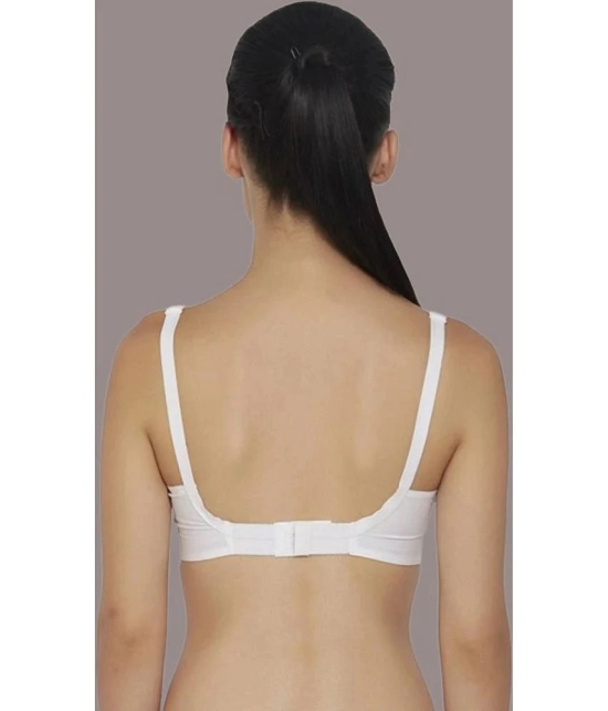 Zourt - White Cotton Non Padded Womens Everyday Bra ( Pack of 1 ) - None