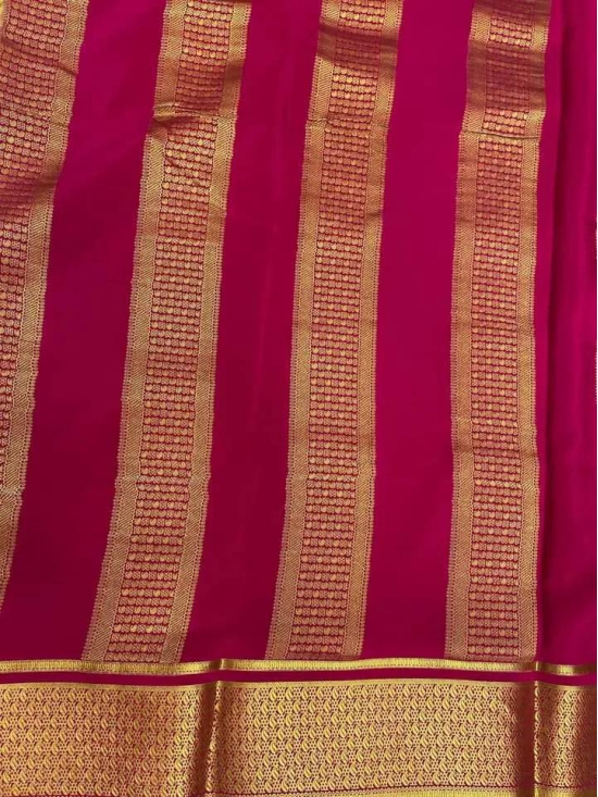 Pure Crepe Mysore Silk Certified Saree 100 GSM