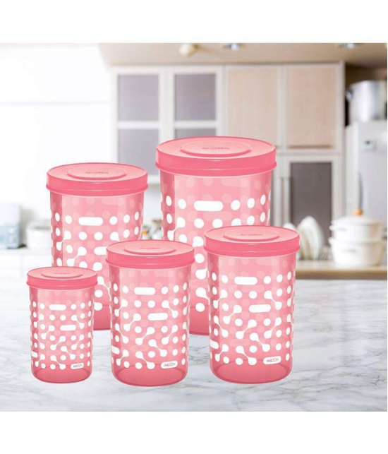 Milton Storex 5-in-1 Plastic Container Set, 5-Pieces, Blue - Pink