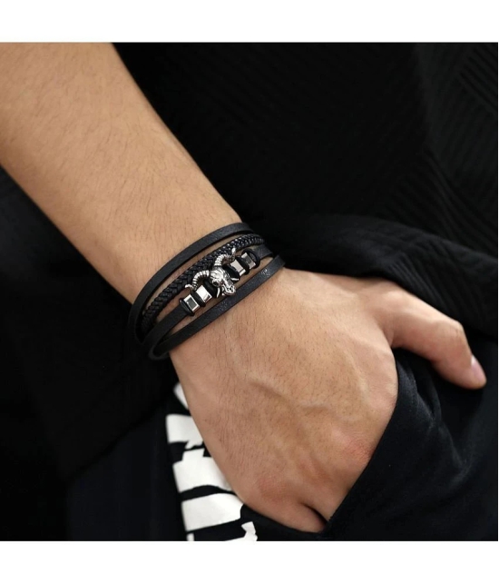 FASHION FRILL Black Bracelet ( Pack of 1 ) - None