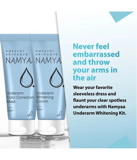 Namyaa Underarm Whitening Cream for Dark Underarm/Uneven Tone With Vitamin C and Charcoal Extracts 100g, Pack of 2