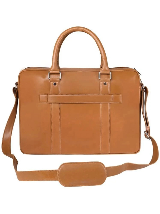 Walrus Tan Faux Leather Office Bag - Tan