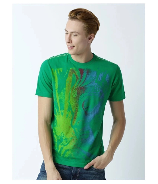 Huetrap cotton Green Printed T-Shirt Single Pack - None