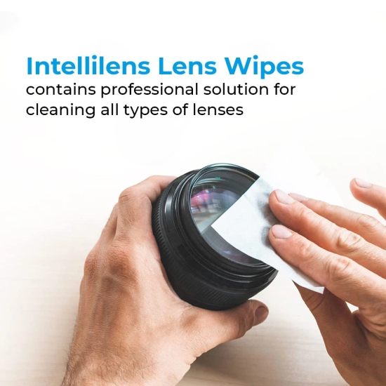 Intellilens Lens Cleaner Wipes Pack of 60  Cleaner Wipes for Spectacles  All Digital Screens  Fast Drying Gentle and Scratch Free Cleaning-Intellilens Lens Cleaner Wipes (Pack of 60) | Cleaner Wi