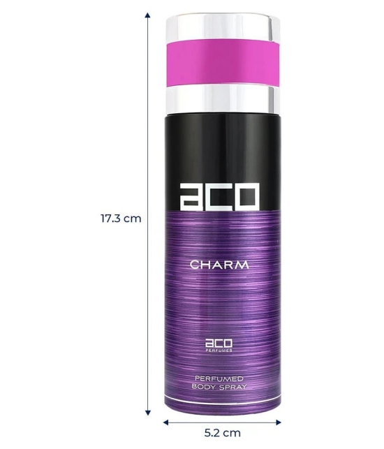 Aco Charm Deodorant Body Spray For Women, 200ml - 200ml