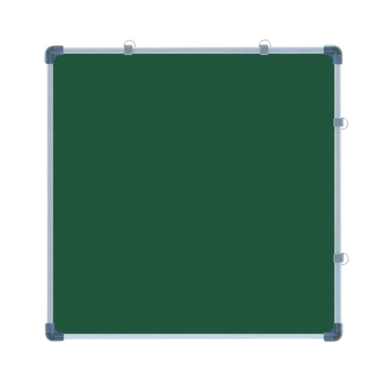 KAVISON Non-Magnetic Double-Sided 2in1 White Board & Green Chalk Board with Accessories Duster Built Quality with Hanging Hooks
