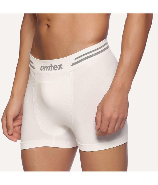 Omtex - White Nylon Mens Trunks ( Pack of 1 ) - None