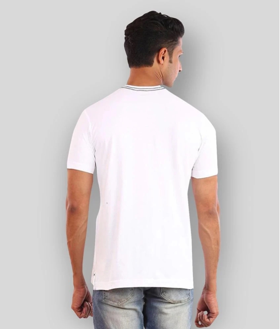 Huetrap - White Cotton Regular Fit Mens T-Shirt ( Pack of 1 ) - M