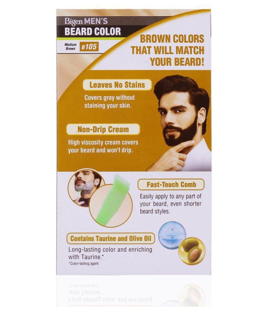 Bigen Beard Color - B105 Temporary Hair Color Light Brown Medium Brown 40 g