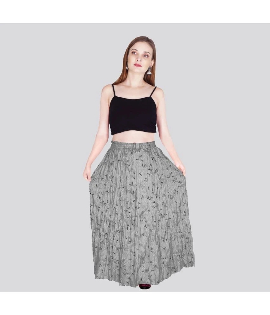 Sttoffa - Grey Rayon Womens Broomstick Skirt ( Pack of 1 ) - None