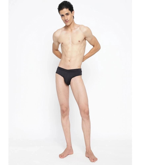 La Intimo Black Polyester Mens Briefs ( Pack of 1 ) - None