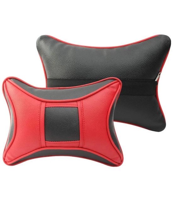 Auto Hub Neck Cushions Set of 2 Red