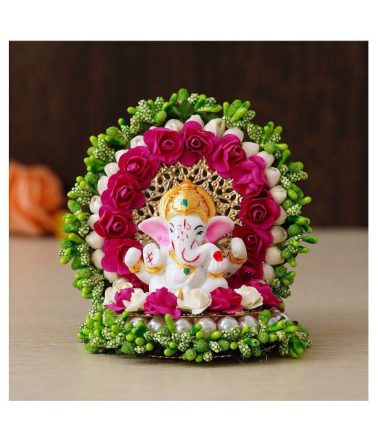 eCraftIndia Showpiece Resin Ganesha Idol 12 x 10 cms Pack of 1