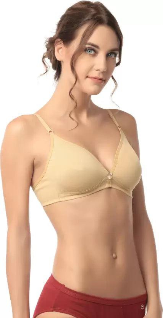 Macrowoman W-Series Women Young & Contemporary Non Padded & Seamless Plunge Neck Bra- MW 1104-36C / Cyber Pink