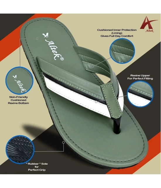 Altek Green Mens Thong Flip Flop - None