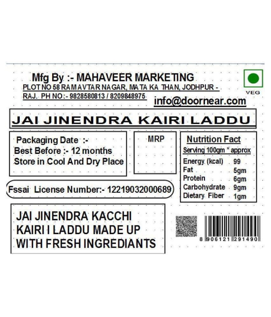 Jai Jinendra Kairi Laddu Mint 400 gm