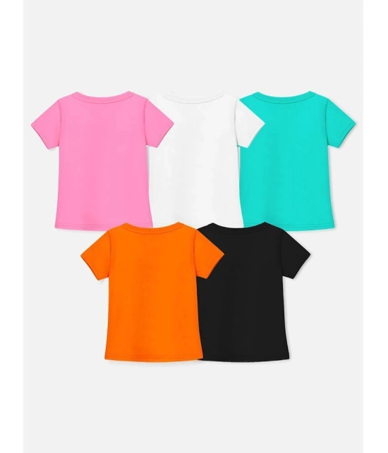 Trampoline Multi Cotton Blend Girls T-Shirt ( Pack of 5 ) - None