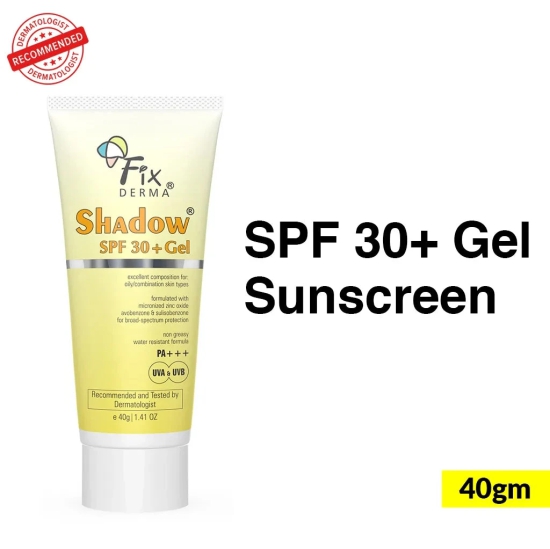 Shadow SPF 30+ Gel | Sunscreen for Oily & Acne Prone Skin | Protection against UVA and UVB rays-40g