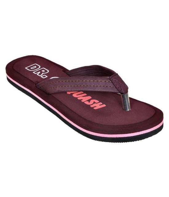 Squash - Maroon Women''s Thong Flip Flop - None