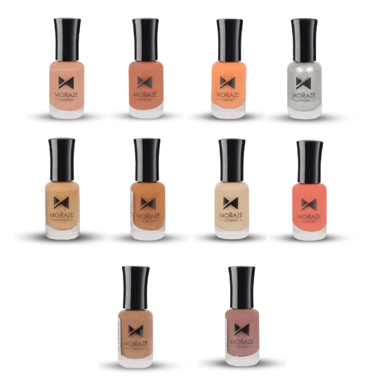 Moraze Nude Nail Polish Combo Pack of 10