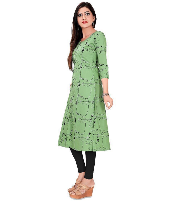 Meher Impex - Green Cotton Blend Womens A-line Kurti ( Pack of 1 ) - None