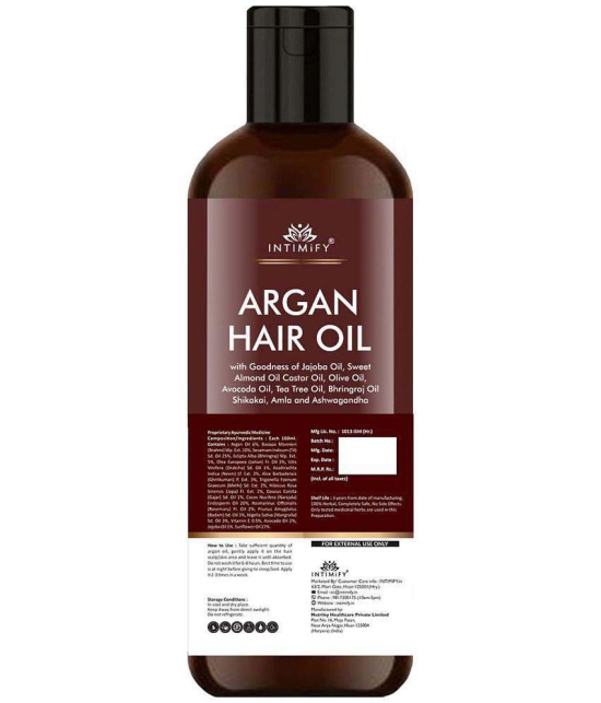 Intimify Argan Hair oil, for hair growth, moroccan argan oil, argan oil, hair hrowth oil, anti dandruff oil, 120 ml