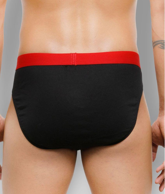 Bonjour - Black Cotton Blend Mens Briefs ( Pack of 1 ) - XXL