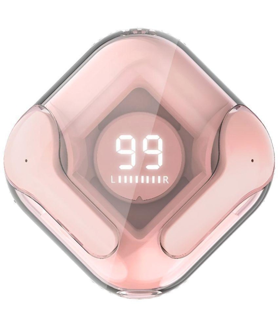 VERONIC Flash Pods Bluetooth True Wireless (TWS) In Ear 30 Hours Playback Low Latency,Powerfull bass IPX4(Splash & Sweat Proof) Pink