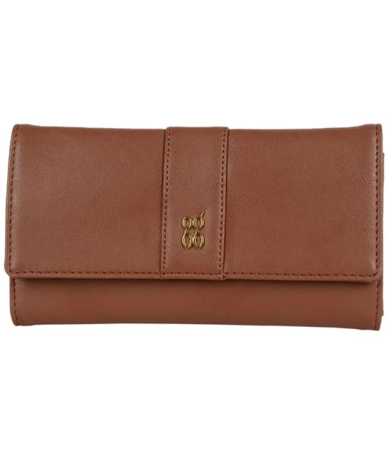 Baggit PU Tan Womens Three fold Wallet ( Pack of 1 ) - Tan