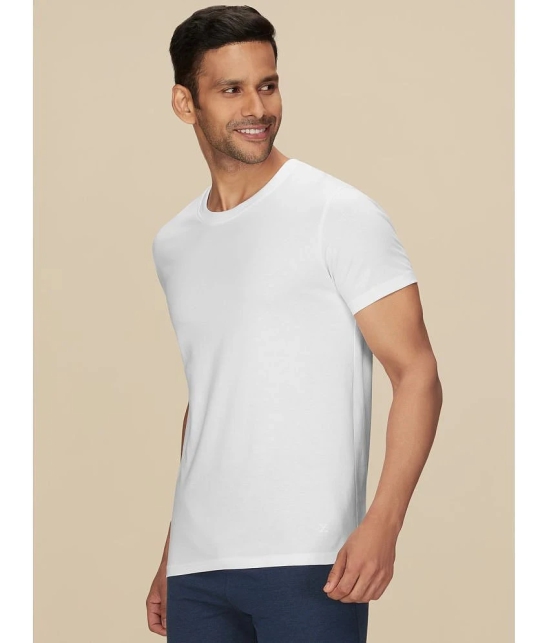 XYXX Cotton Regular Fit Solid Half Sleeves Mens T-Shirt - White ( Pack of 1 ) - None