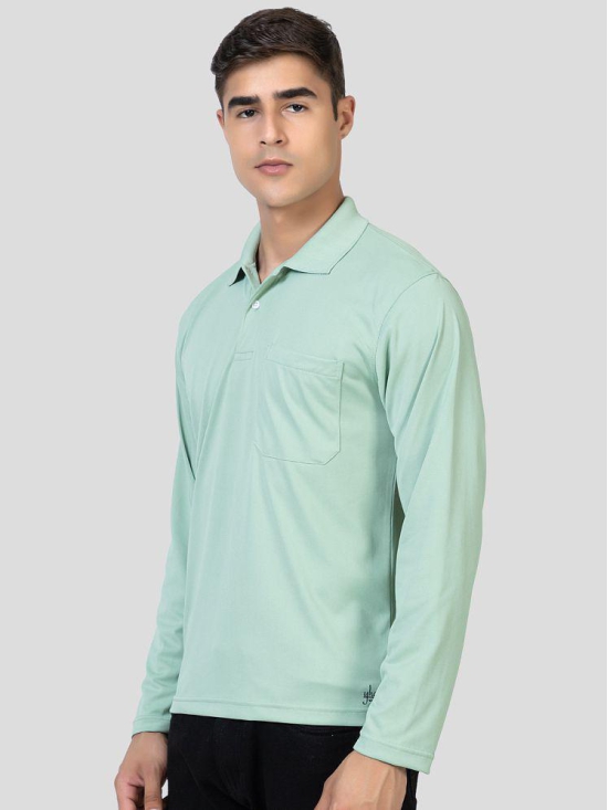 YHA - Mint Green Cotton Blend Regular Fit Mens Polo T Shirt ( Pack of 1 ) - None