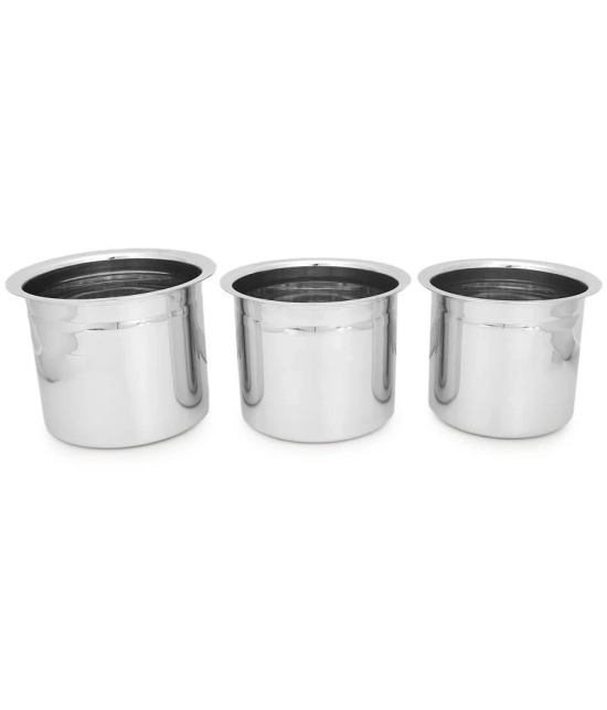 HOMETALES Steel Stainless Steel ( Set of 3 )