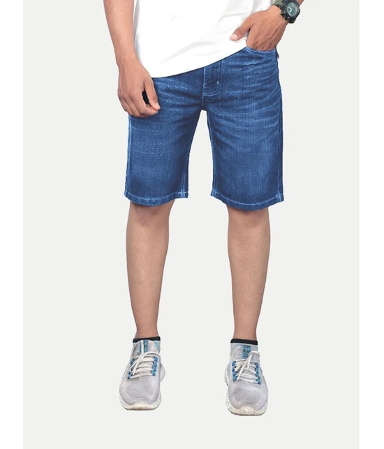 Radprix Blue Cotton Mens Denim Shorts ( Pack of 1 ) - None