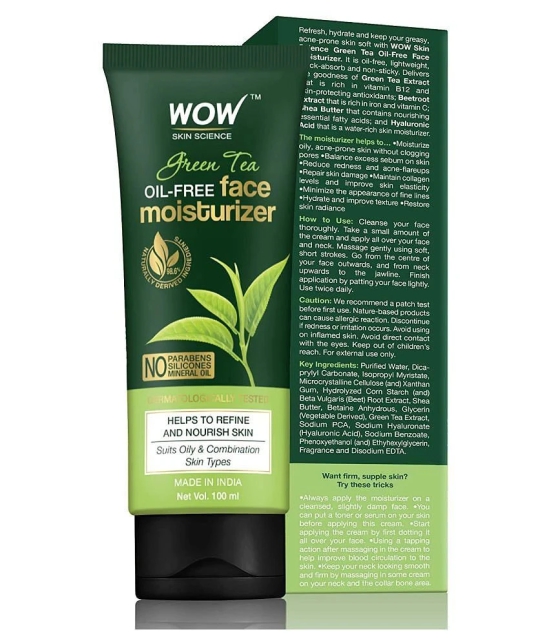 WOW Skin Science Green Tea Face Wash Gel Tube - 100mL