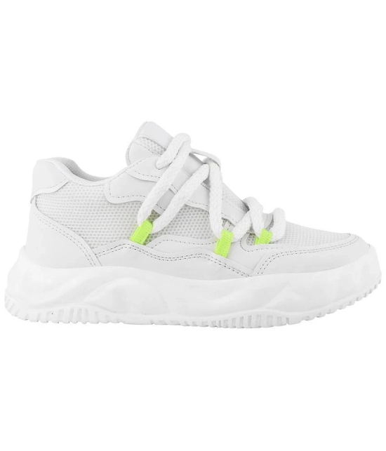 Shoetopia White Womens Sneakers - None