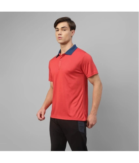 Dida Sportswear Red Polyester Regular Fit Mens Sports Polo T-Shirt ( Pack of 1 ) - None