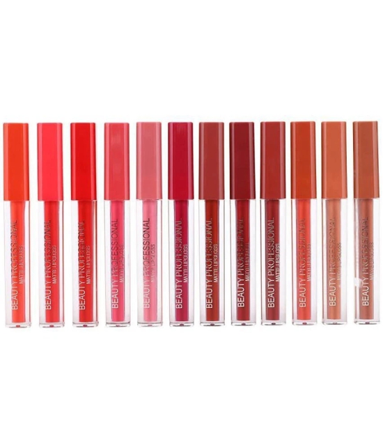 Lenon Beauty Professional Liquid Lipstick Pack of 12 (24 Hrs Stay) Lip Gloss