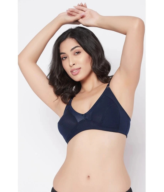 Clovia Pack of 1 100% Cotton Non Padded Womens Everyday Bra ( Blue ) - None